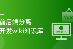 Spring Boot + Vue3 前后端分离,实战wiki知识库系统(完结无密)