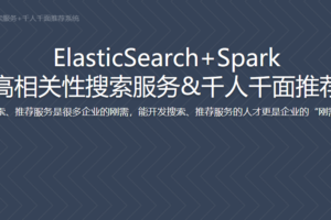 ElasticSearch7+Spark 构建高相关性搜索服务&千人千面推荐系统