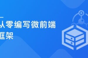 从零打造微前端框架：实战“汽车资讯平台”项目|完结无密|百度网盘