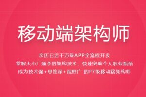 移动端架构师成长体系课|完结无密|网盘下载