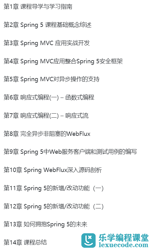 14小时吃透Spring5新特性,重点讲解WebFlux响应式编程