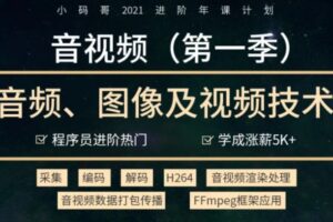 音视频开发技术学习视频教程(第一季)-小码哥2021进阶年课 | 完结无密