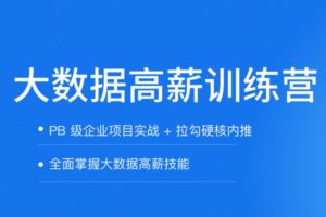 拉勾教育 – 大数据开发高薪训练营 | 完结无密