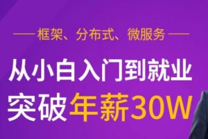 Java就业班 – 框架,分布式,微服务【马士兵教育】| 完结无密