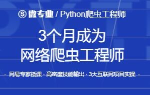 网易微专业 – Python爬虫工程师 | 完结无密