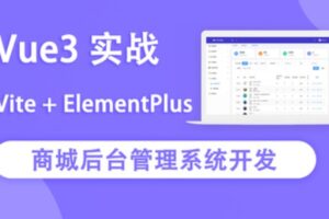 Vue3实战商城后台管理系统开发  | 完结无密