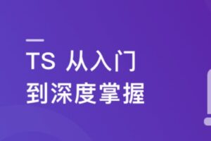 TS 从入门到深度掌握,晋级TypeScript高手 | 最新高清无密