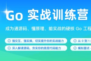 Go实战训练营第1期 | 高清已完结 | 课件代码齐全