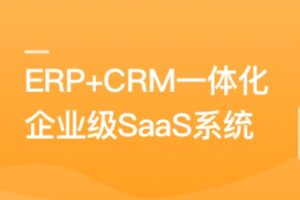 SpringBoot+Vue3打造企业级ERP+CRM一体化SaaS系统 | 高清分享