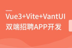 Vue3+Vite+Vant-UI 开发双端招聘APP | 高清完结