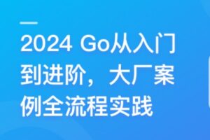 Go从入门到进阶,大厂案例全流程实践 | 完结7章