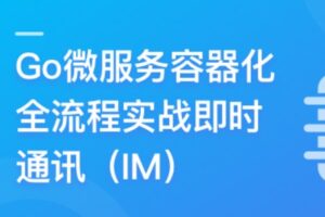 Go微服务系统精讲  Go-Zero全流程实战即时通讯 ( IM ) | 完结13章