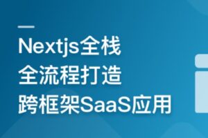 前端全栈进阶 Nextjs打造跨框架SaaS应用 | 完结11章