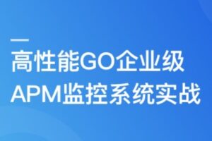 高性能GO企业级APM监控系统实战 | 完结10章