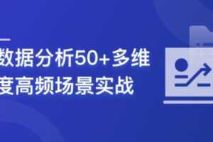 数据分析50+高频场景实战 业绩提升立竿见影 | 完结28章