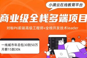 小滴 – 全栈-商业级大型前端项目大课-小滴云在线教育平台