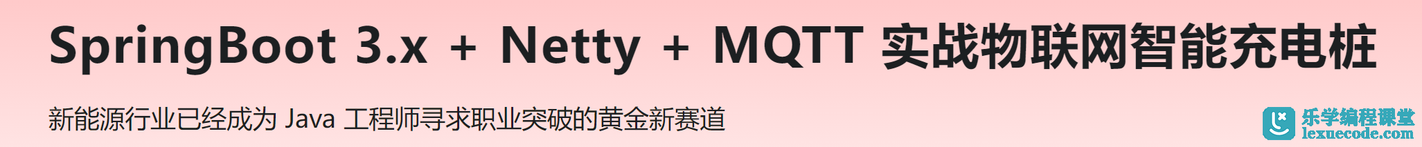 慕课 SpringBoot 3.x + Netty + MQTT 实战物联网智能充电桩