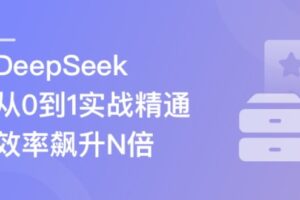 DeepSeek从0到1实战精通,效率飙升N倍 | 完结